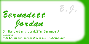 bernadett jordan business card